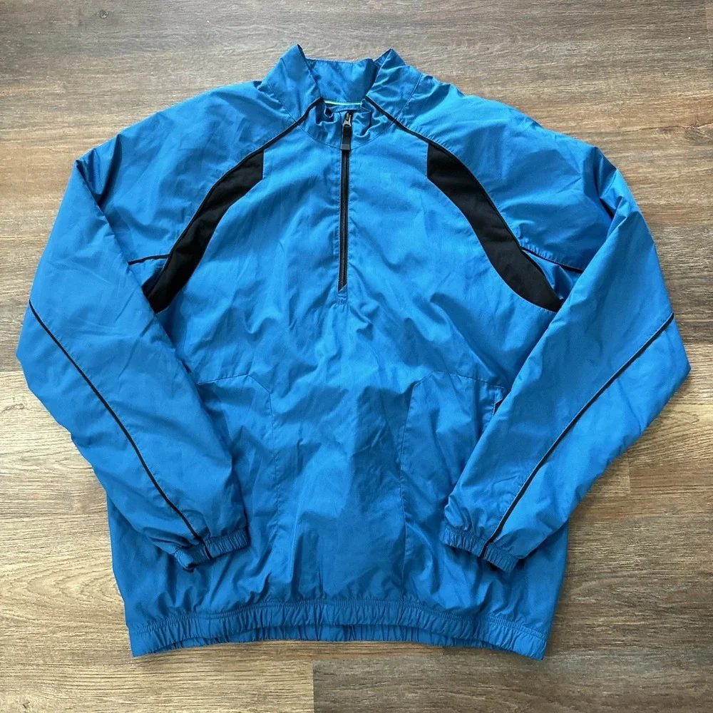 Adidas Climaproof Wind Men's Blue 1/4 Zip‎ Golf Pullover Sz Medium